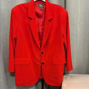 Worthington Red Classic Blazer-can be worn as oversized too!